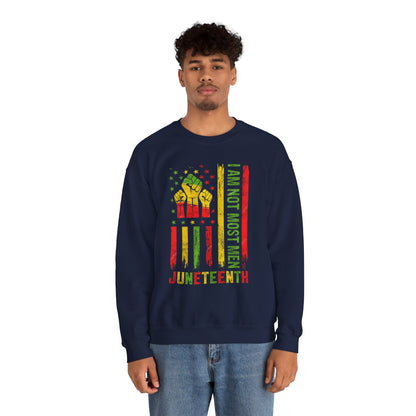 Juneteenth -- Not Most Men (Adult Unisex Crewneck Sweatshirt)