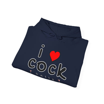 I Love Cocktails -- Playful Font (Adult Unisex Hooded Sweatshirt)