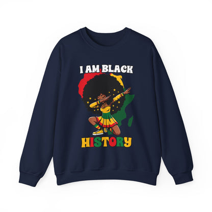 I Am Black History (Adult Unisex Crewneck Sweatshirt)