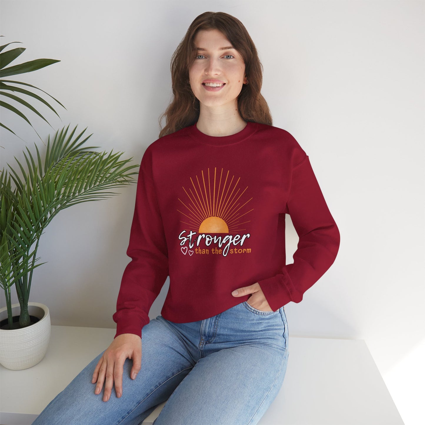 Stronger Than the Storm (Adult Unisex Crewneck Sweatshirt)