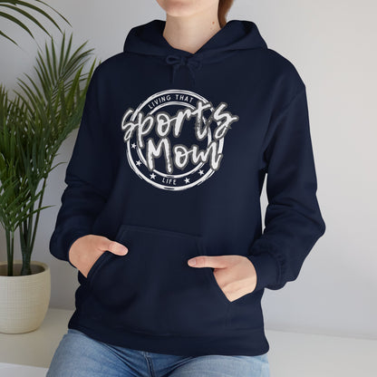 Sports Mom -- Gray Font (Adult Unisex Hooded Sweatshirt)