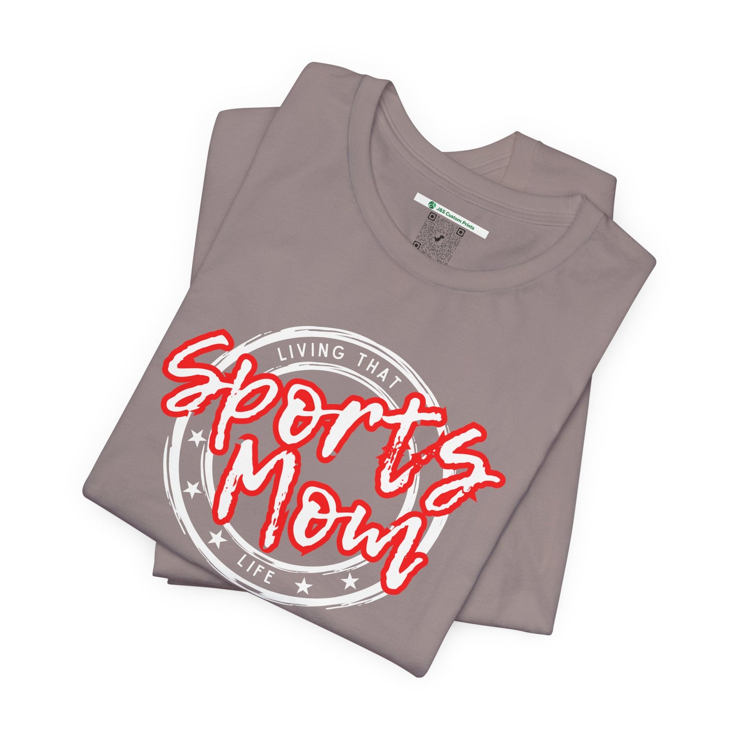 Sports Mom -- Red Font (Adult Unisex Tee)