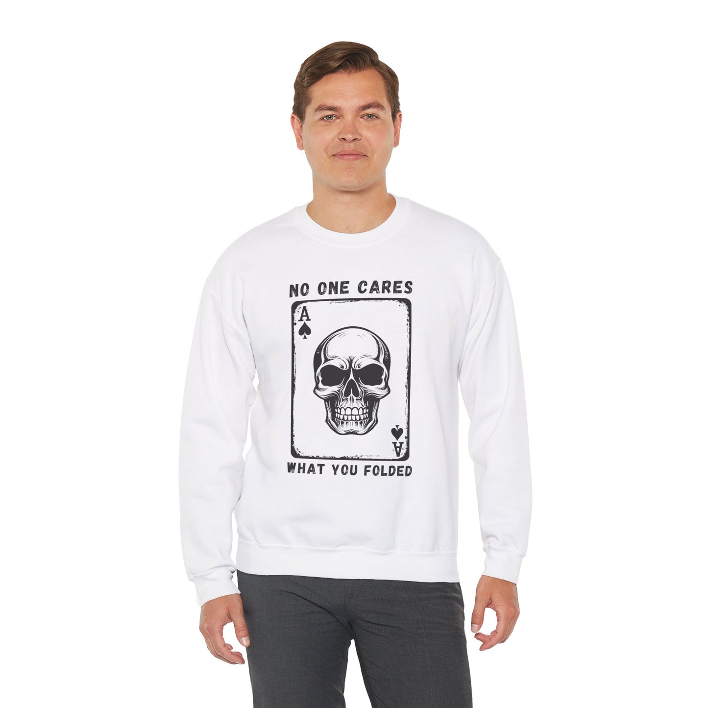 No One Cares What You Folded (Adult Unisex Crewneck Sweatshirt)