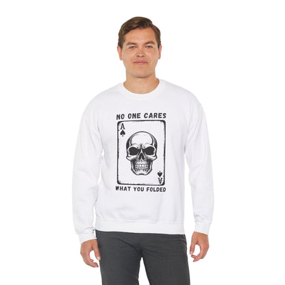 No One Cares What You Folded (Adult Unisex Crewneck Sweatshirt)