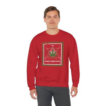 Cannabis -- Good Vibes Only (Adult Unisex Crewneck Sweatshirt)