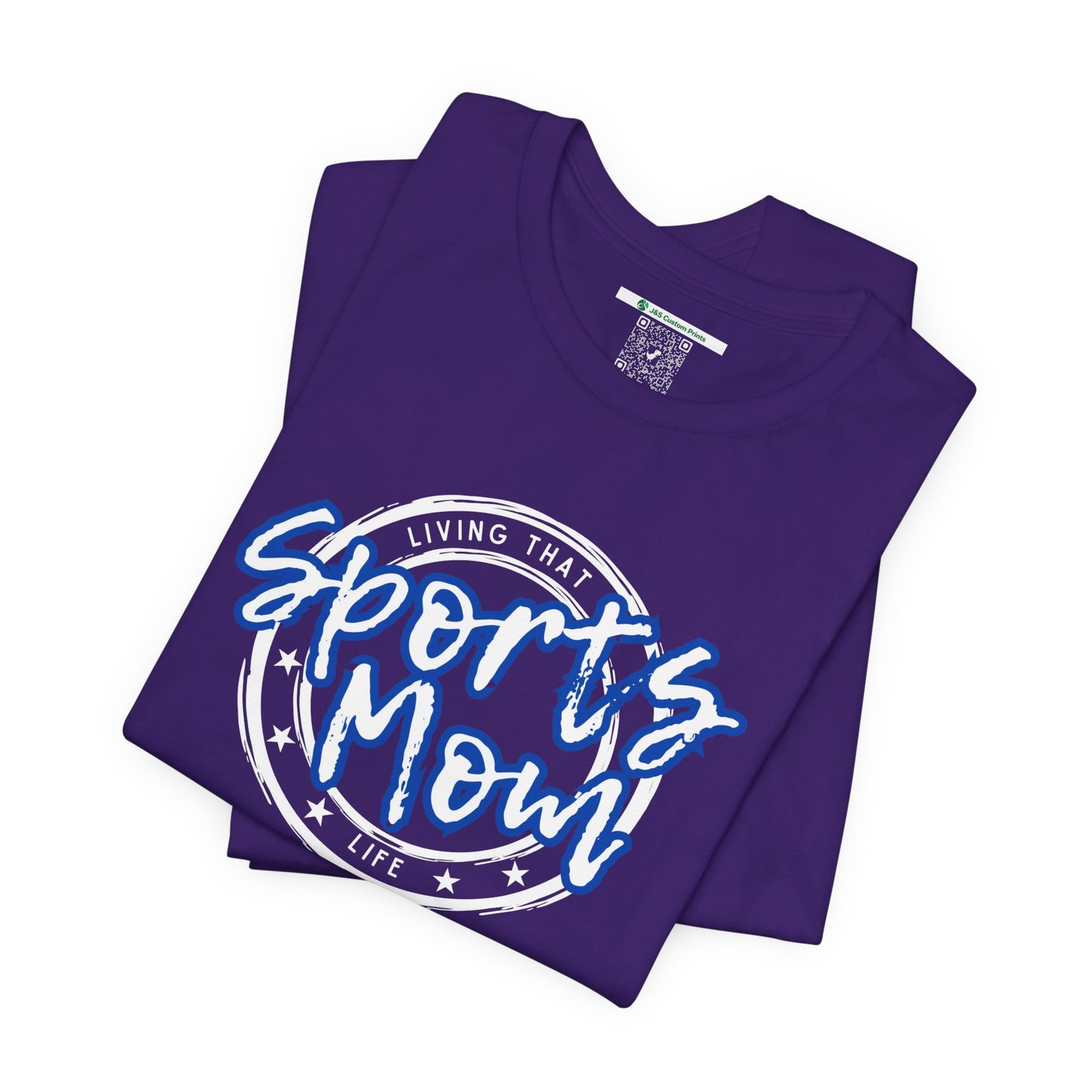 Sports Mom -- Blue Font (Adult Unisex Tee)