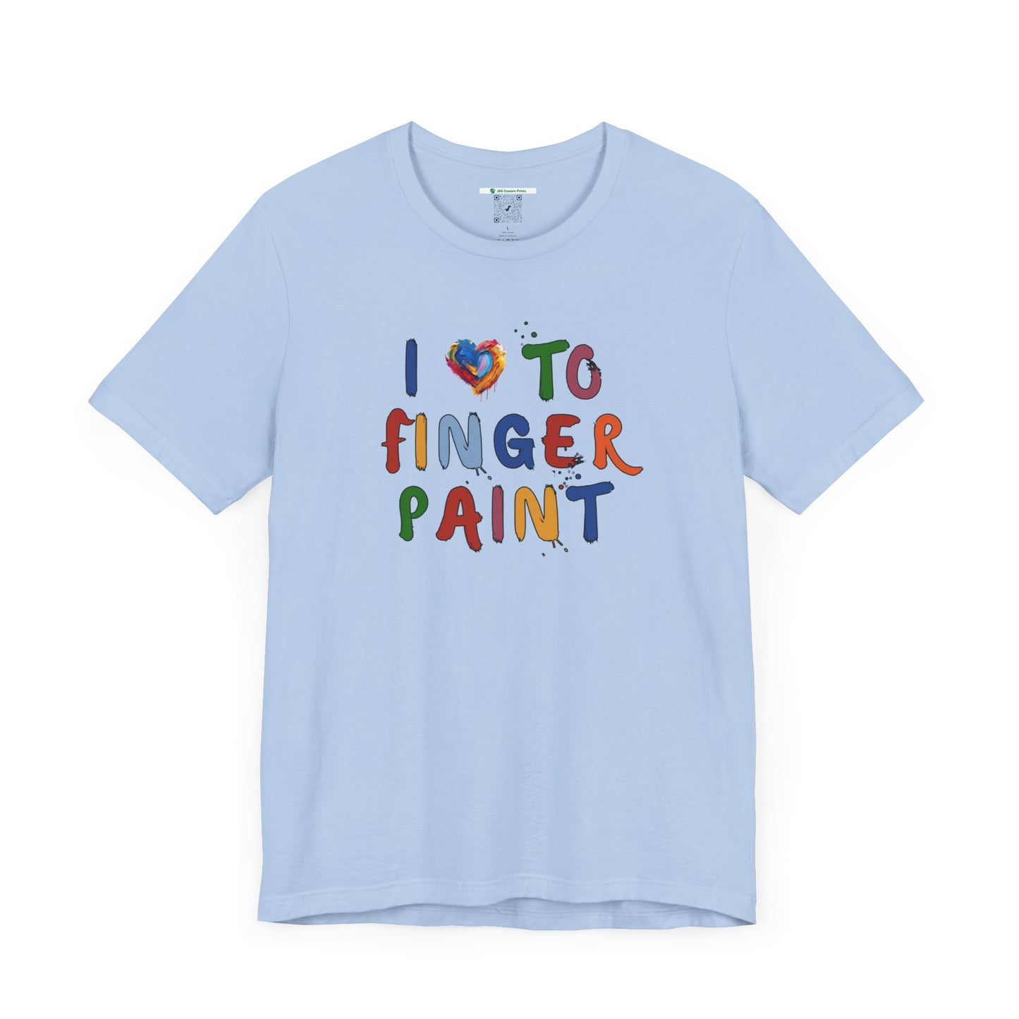 Matching Couple's Set -- I Love to Fingerpaint (Adult Unisex Tee)