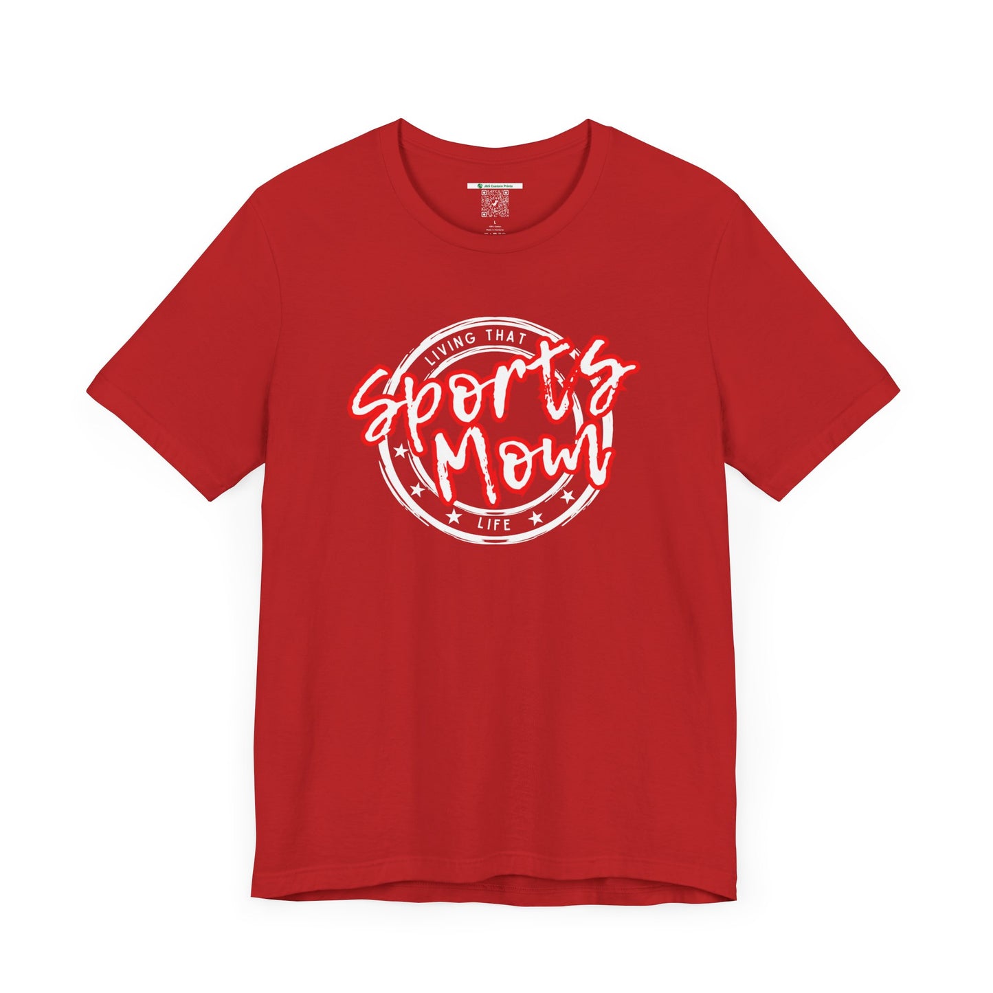 Sports Mom -- Red Font (Adult Unisex Tee)
