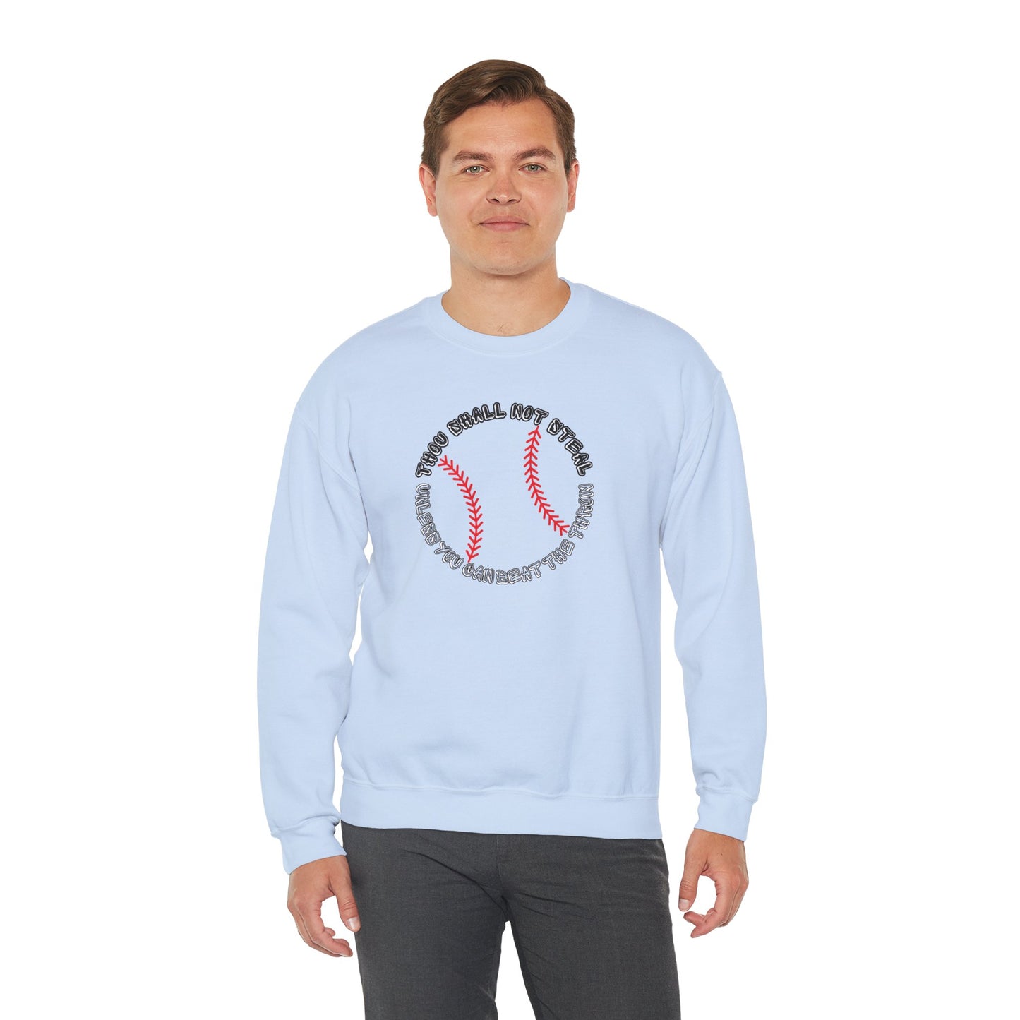 Thou Shall Not Steal Baseball (Adult Unisex Crewneck Sweatshirt)