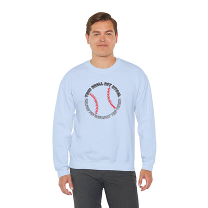 Thou Shall Not Steal Baseball (Adult Unisex Crewneck Sweatshirt)