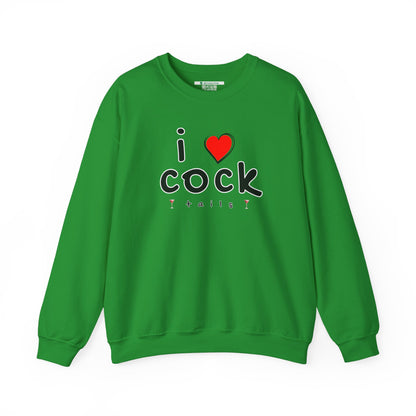 I Love Cocktails -- Playful Font (Adult Unisex Crewneck Sweatshirt)
