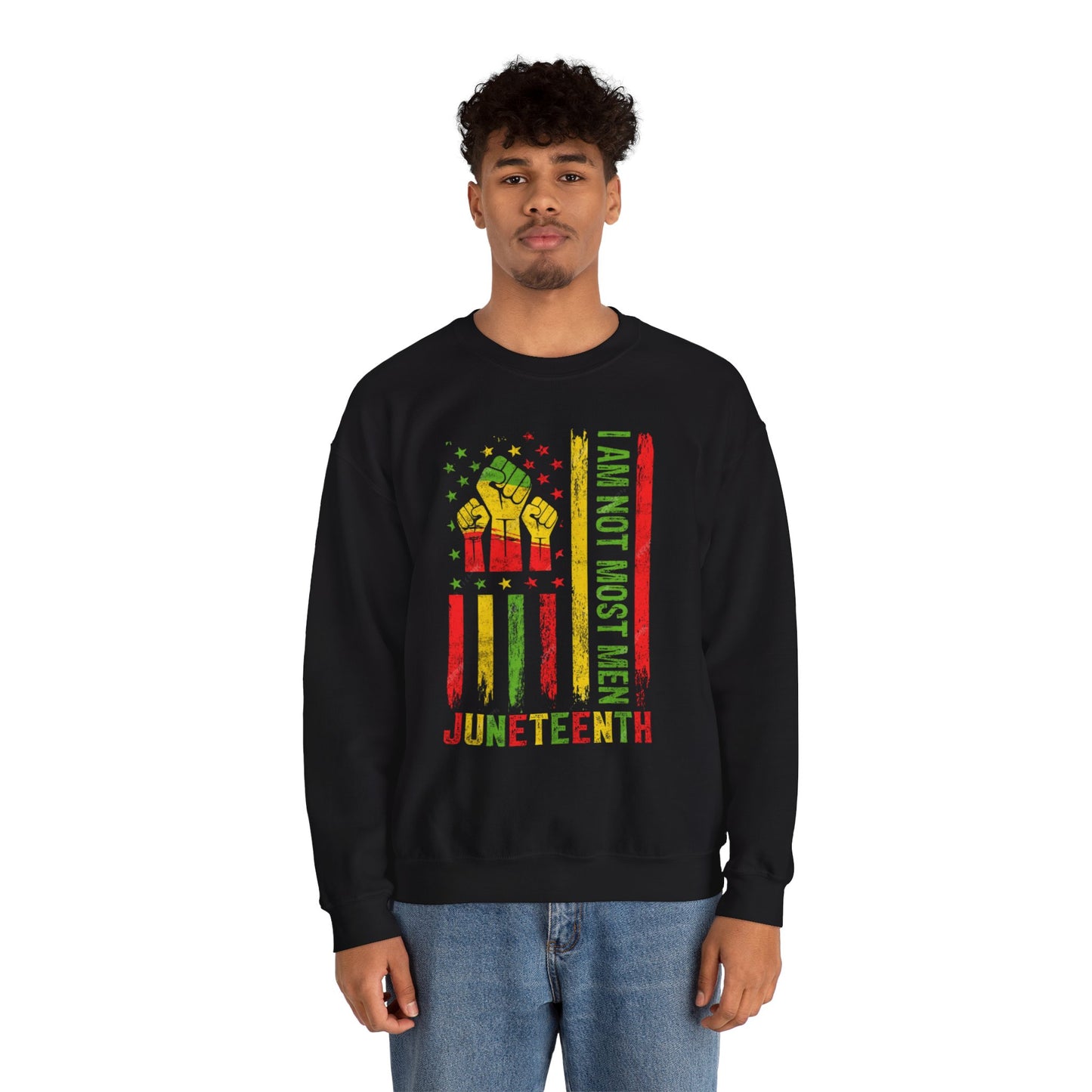 Juneteenth -- Not Most Men (Adult Unisex Crewneck Sweatshirt)