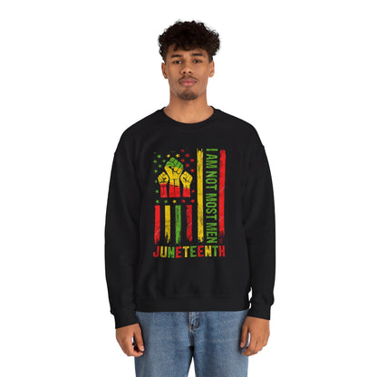 Juneteenth -- Not Most Men (Adult Unisex Crewneck Sweatshirt)