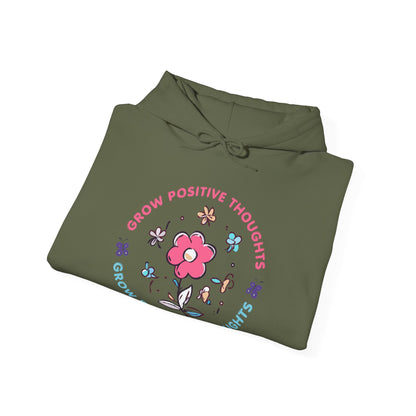Grow Positive Thoughts (Adult Unisex Hooded Sweatshirt)