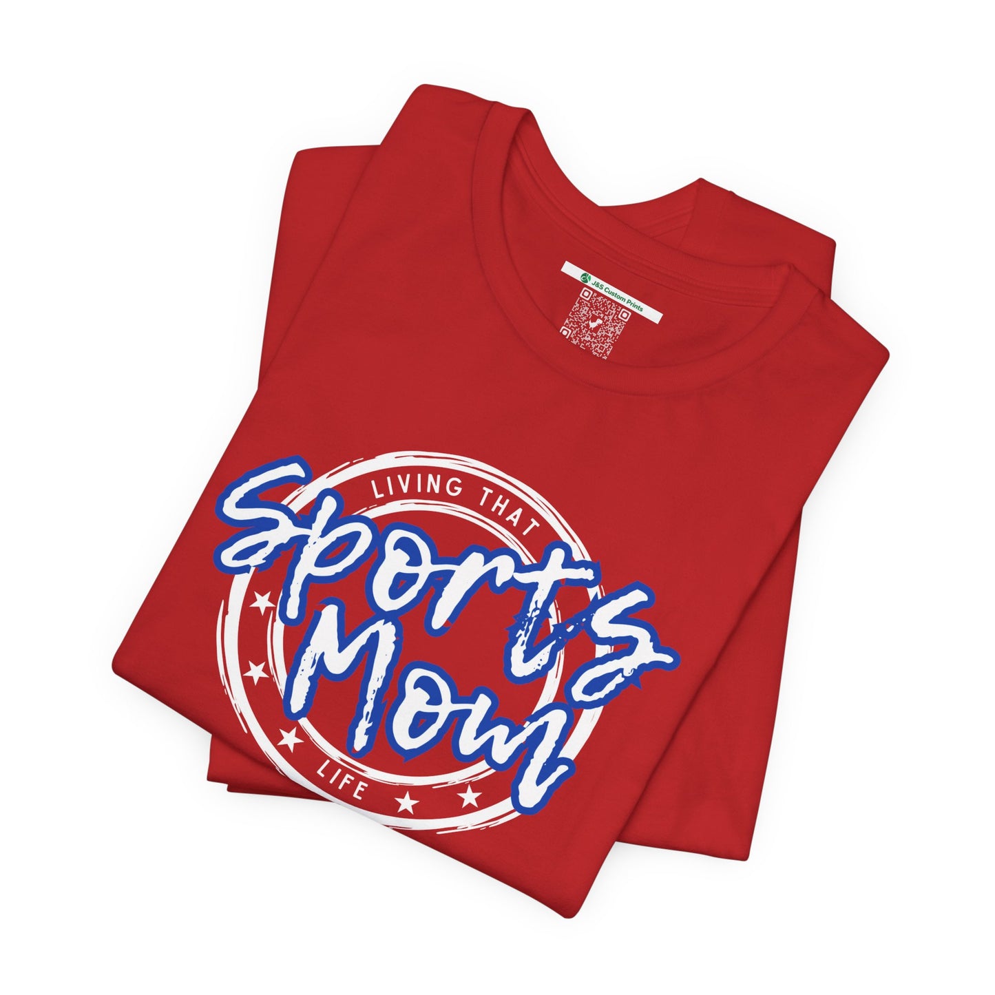 Sports Mom -- Blue Font (Adult Unisex Tee)