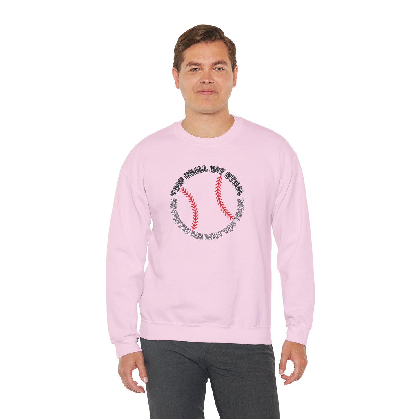 Thou Shall Not Steal Baseball (Adult Unisex Crewneck Sweatshirt)