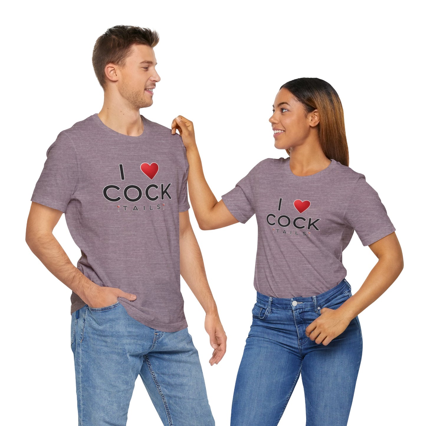 I Love Cocktails -- Simple Font (Adult Unisex Tee)