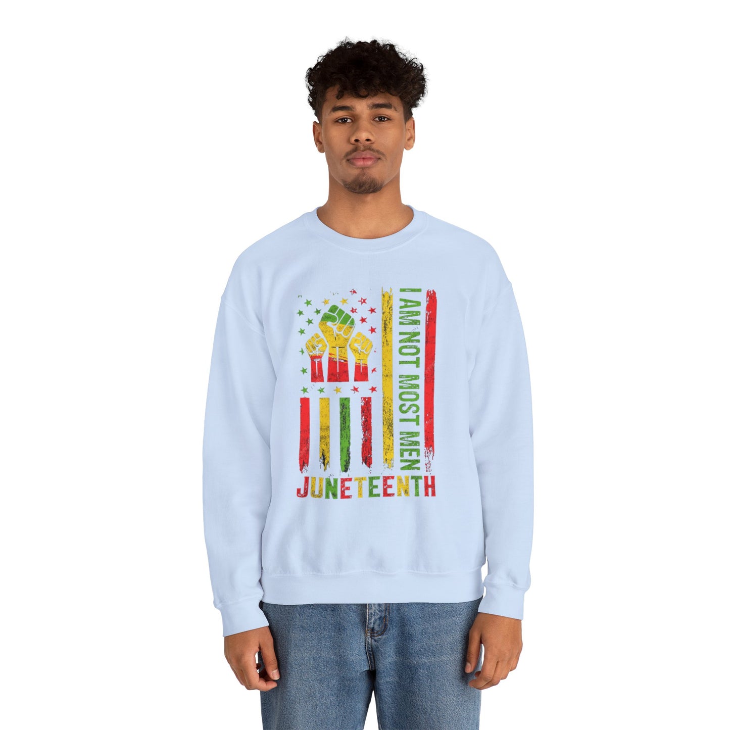 Juneteenth -- Not Most Men (Adult Unisex Crewneck Sweatshirt)