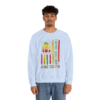 Juneteenth -- Not Most Men (Adult Unisex Crewneck Sweatshirt)