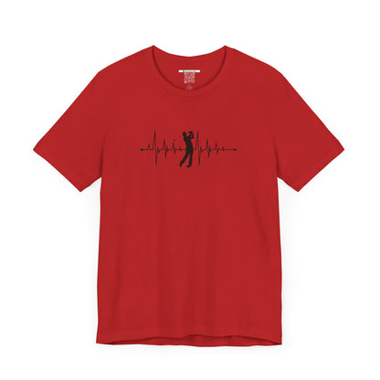 Golf Heartbeat (Adult Unisex Tee)