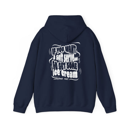 Volleyball Soft Serve (Adult Unisex Hooded Sweatshirt)