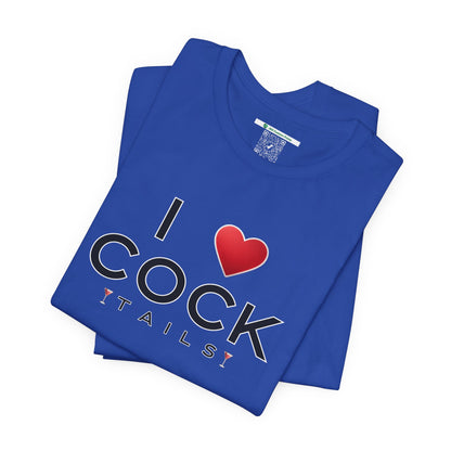 I Love Cocktails -- Simple Font (Adult Unisex Tee)