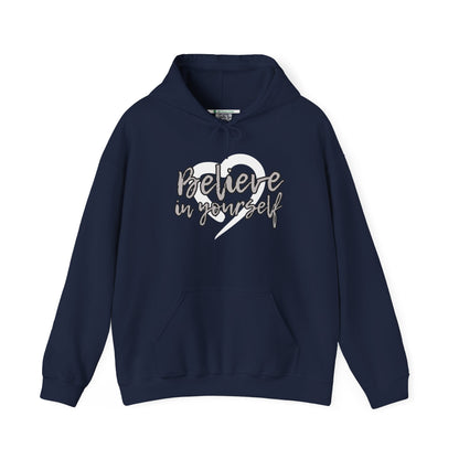 Believe In Yourself -- Gray (Adult Unisex Hooded Sweatshirt)