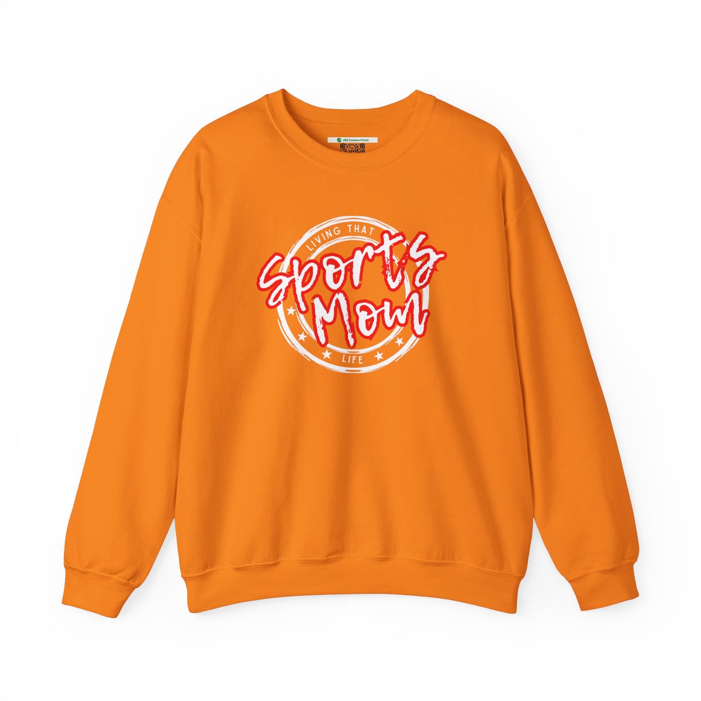 Sports Mom -- Red Font (Adult Unisex Crewneck Sweatshirt)