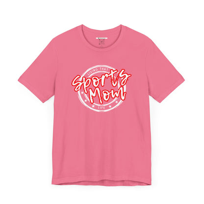 Sports Mom -- Red Font (Adult Unisex Tee)