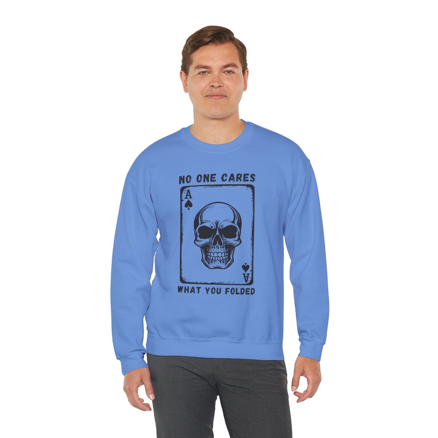 No One Cares What You Folded (Adult Unisex Crewneck Sweatshirt)