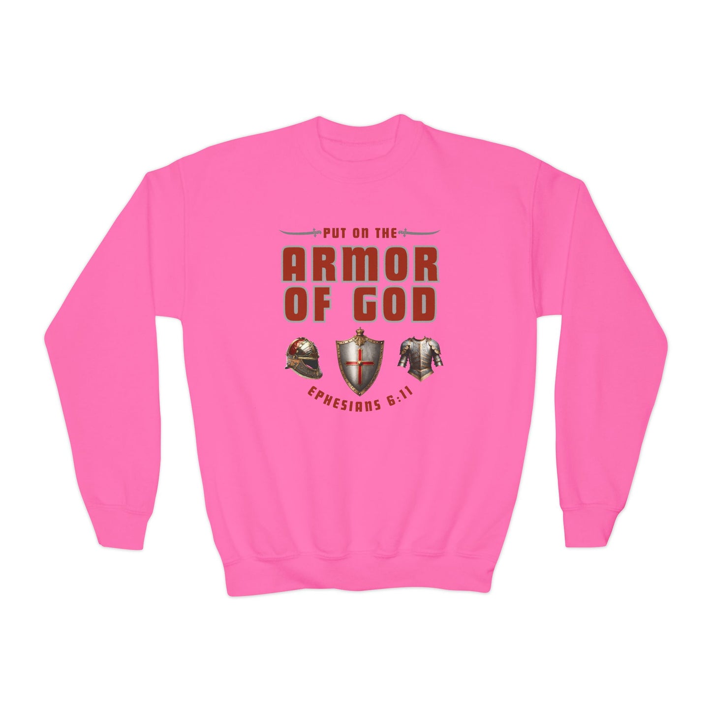Armor Of God (Youth Unisex Crewneck Sweatshirt)