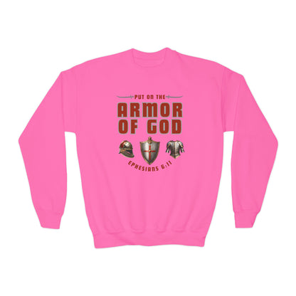 Armor Of God (Youth Unisex Crewneck Sweatshirt)