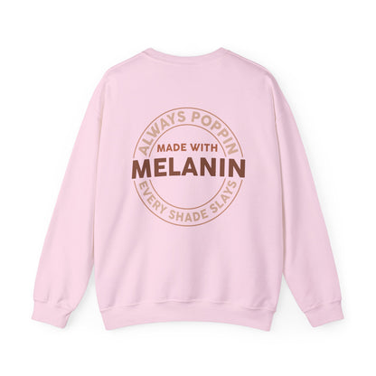 Made With Melanin (Adult Unisex Crewneck Sweatshirt)