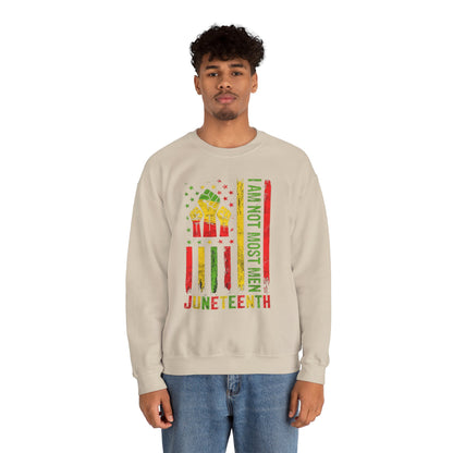 Juneteenth -- Not Most Men (Adult Unisex Crewneck Sweatshirt)