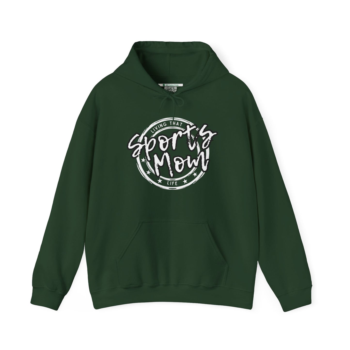 Sports Mom -- Black Font (Adult Unisex Hooded Sweatshirt)