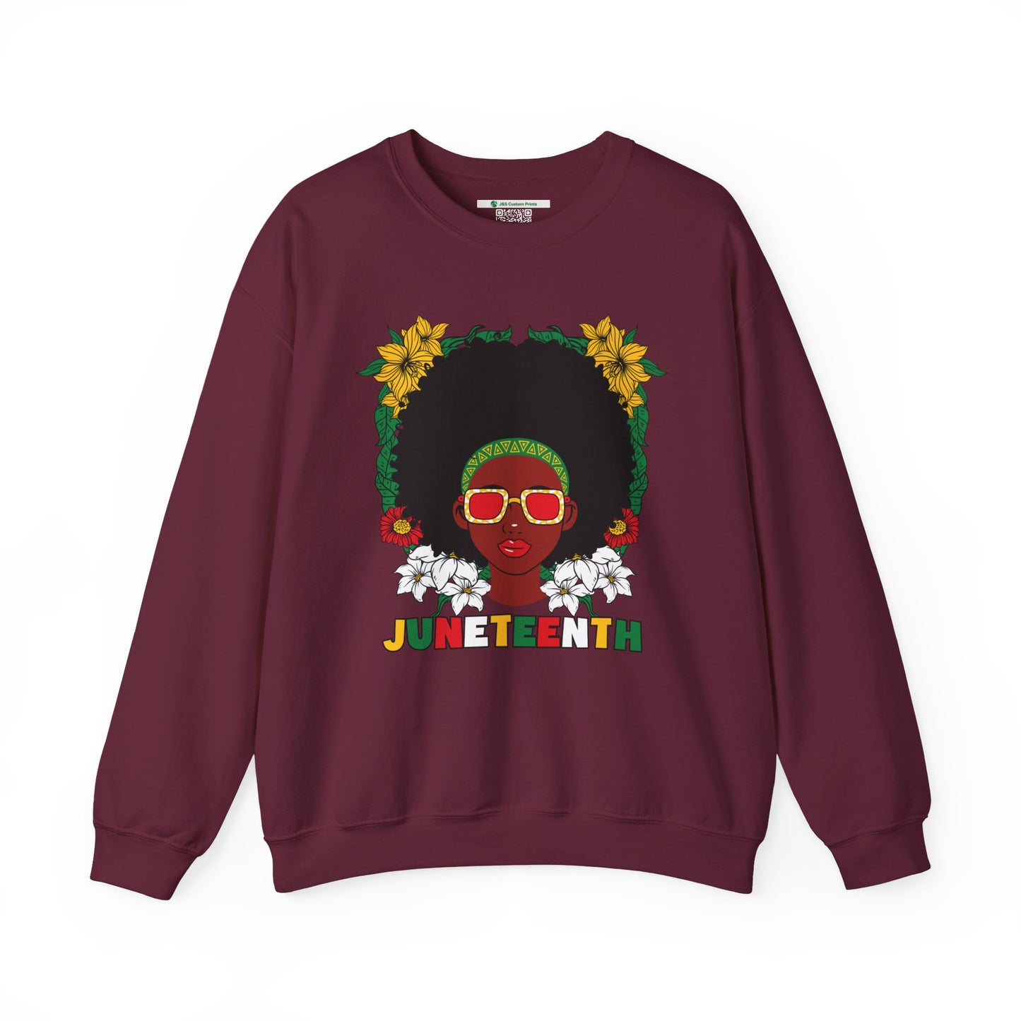 Juneteenth -- Afrocentric Design (Adult Unisex Crewneck Sweatshirt)