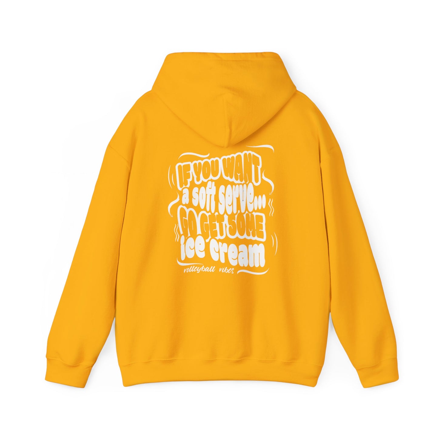 Volleyball Soft Serve (Adult Unisex Hooded Sweatshirt)