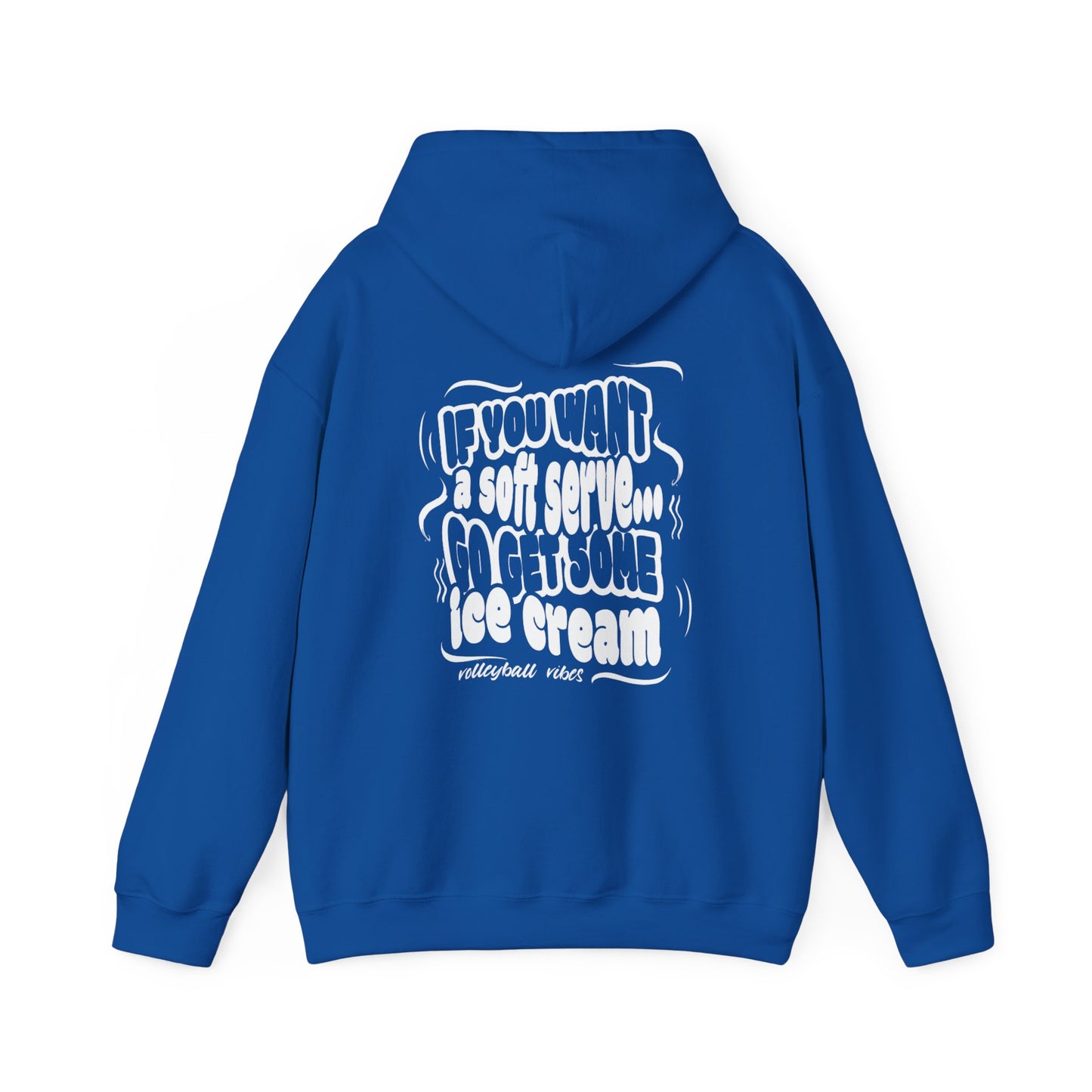 Volleyball Soft Serve (Adult Unisex Hooded Sweatshirt)