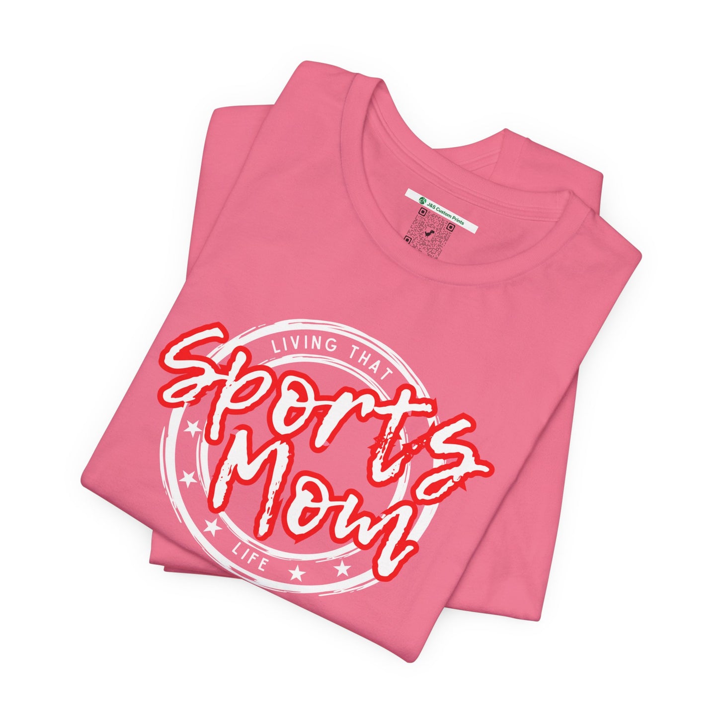 Sports Mom -- Red Font (Adult Unisex Tee)