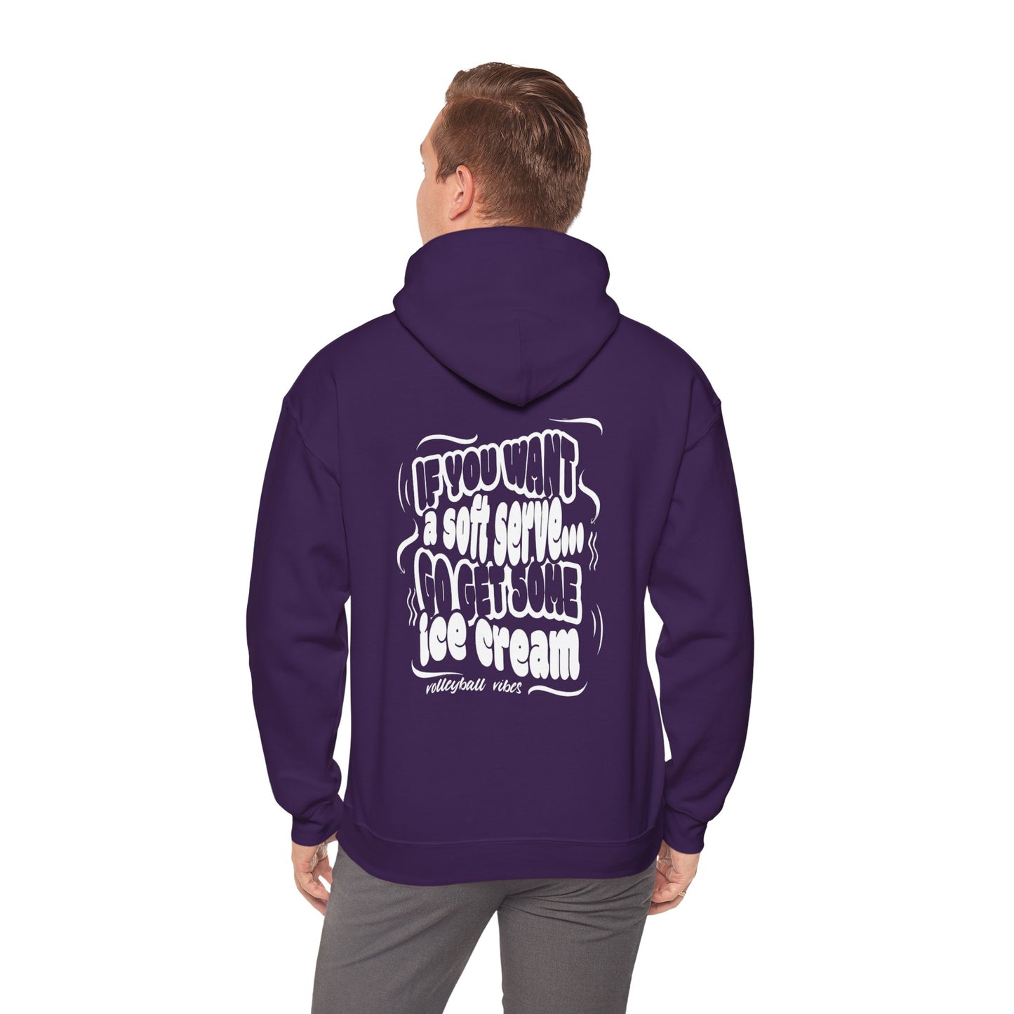 Volleyball Soft Serve (Adult Unisex Hooded Sweatshirt)