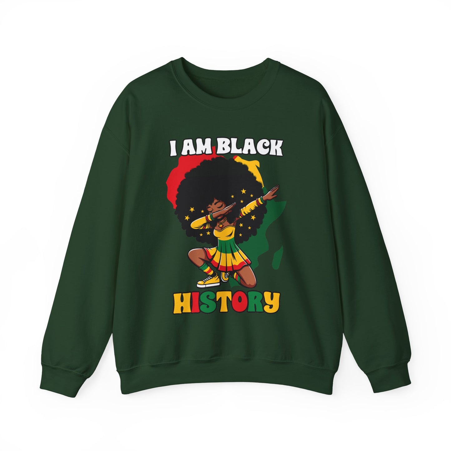 I Am Black History (Adult Unisex Crewneck Sweatshirt)