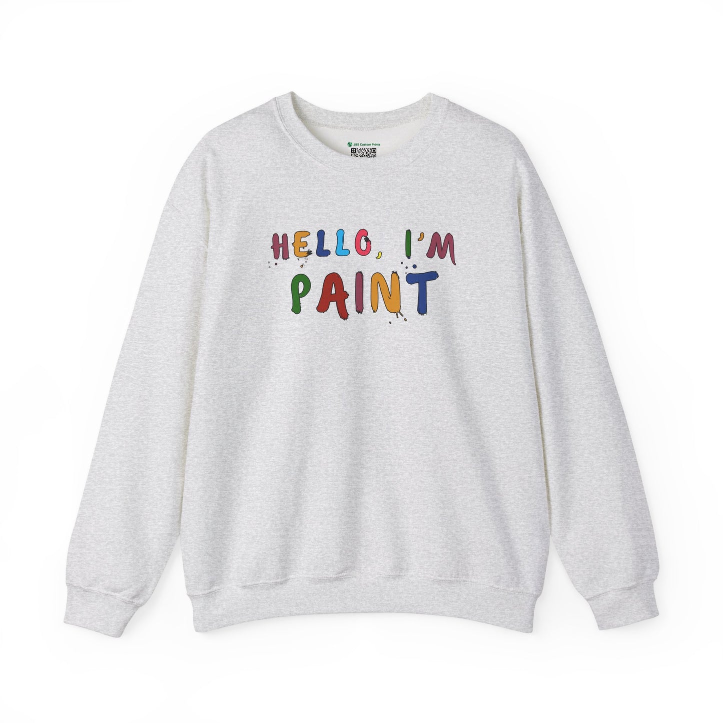 Matching Couple's Set -- Hello, I'm Paint (Adult Unisex Crewneck Sweatshirt)