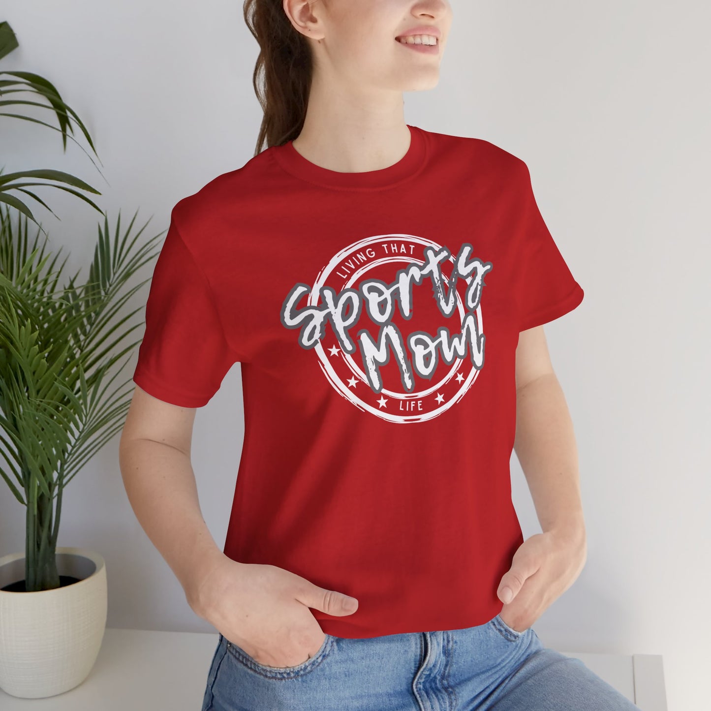 Sports Mom -- Gray Font (Adult Unisex Tee)