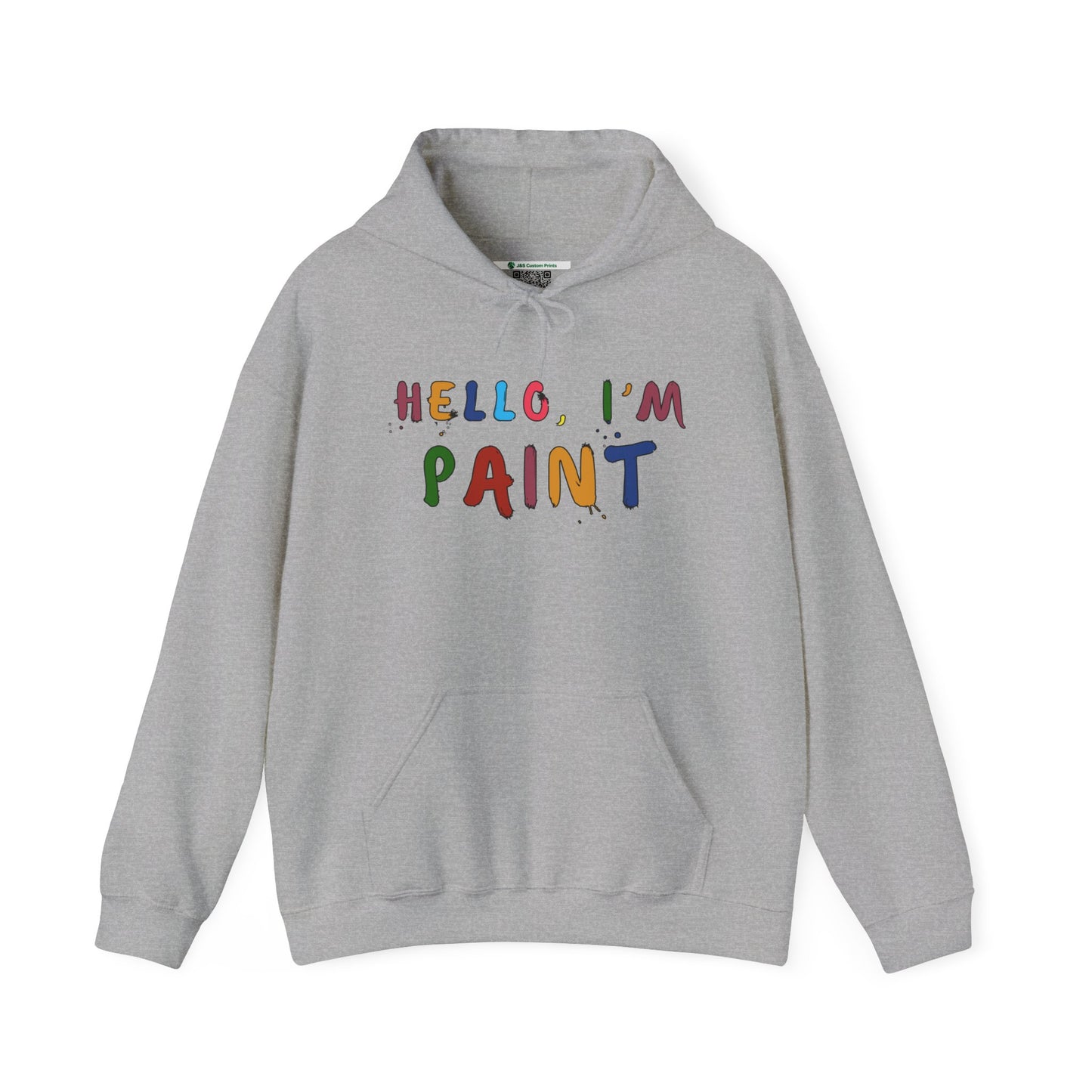 Matching Couple's Set -- Hello, I'm Paint (Adult Unisex Hooded Sweatshirt)