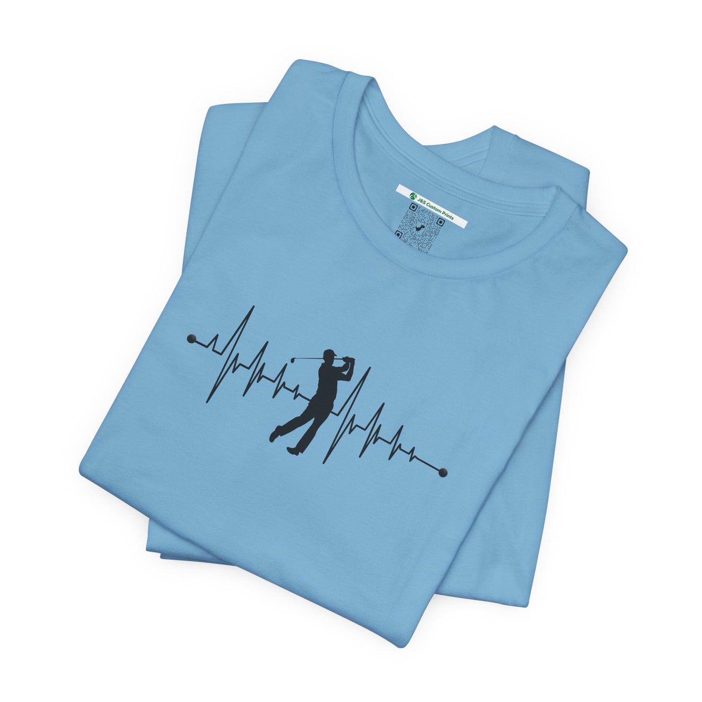 Golf Heartbeat (Adult Unisex Tee)