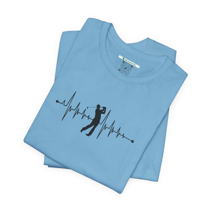 Golf Heartbeat (Adult Unisex Tee)