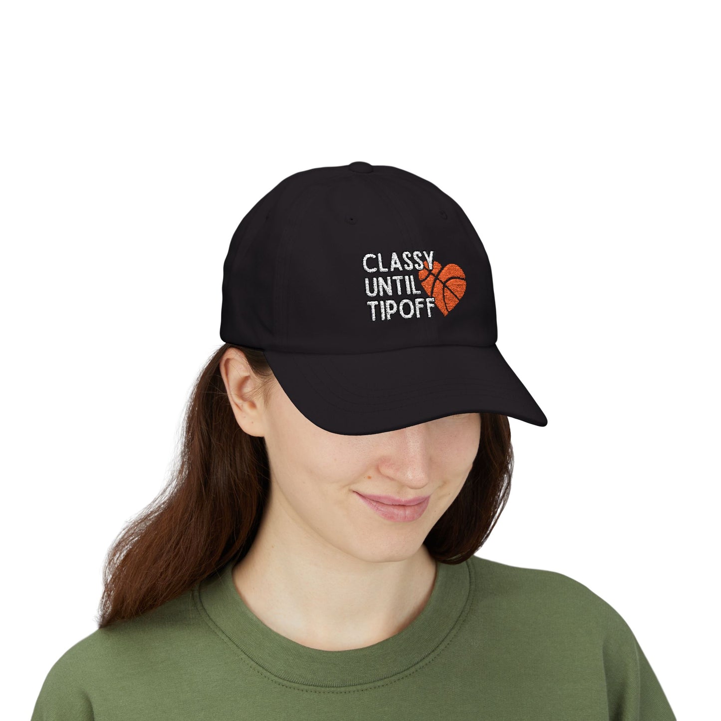 Classy Until Tipoff (Embroidered Classic Dad Cap)
