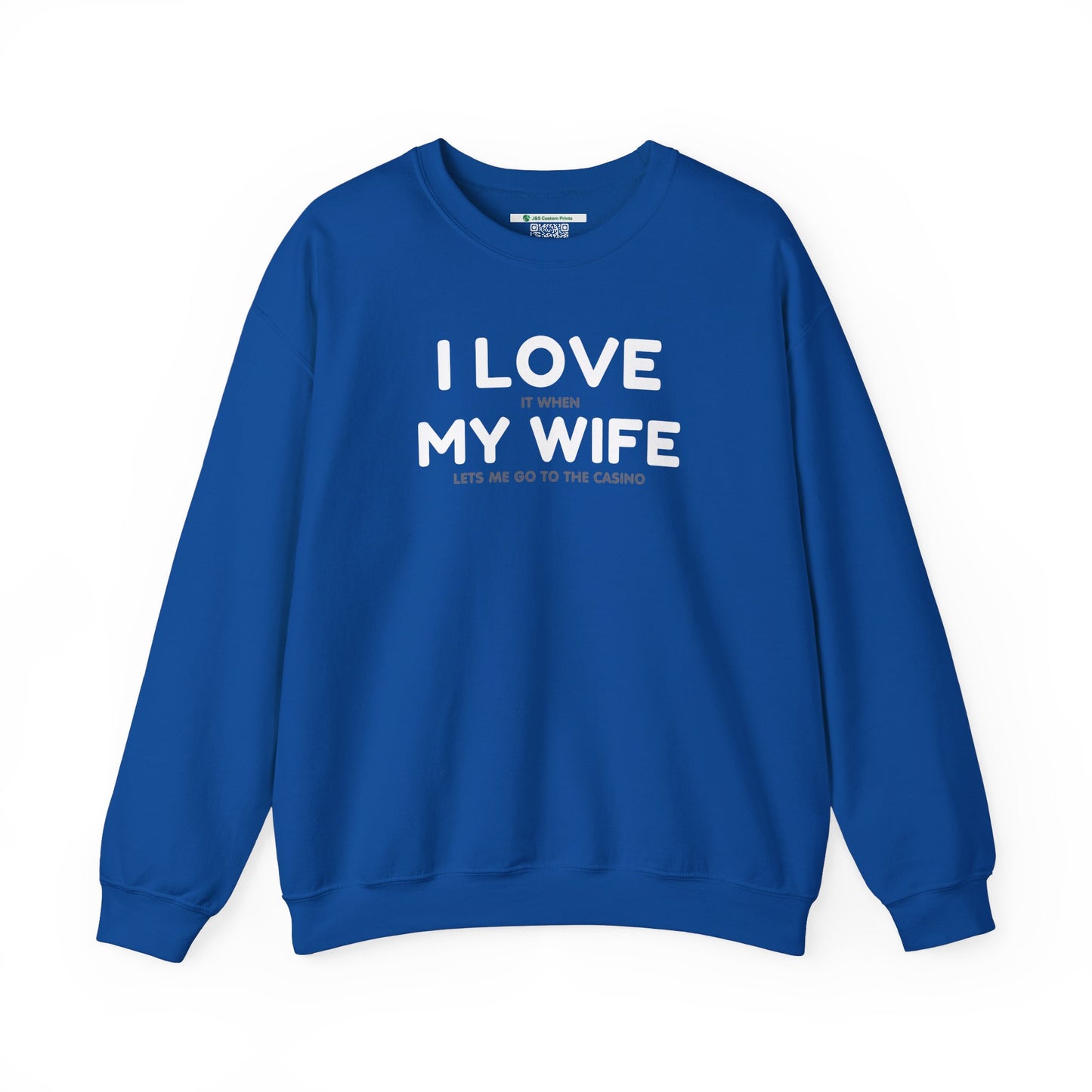 I Love My Wife (Adult Unisex Crewneck Sweatshirt)