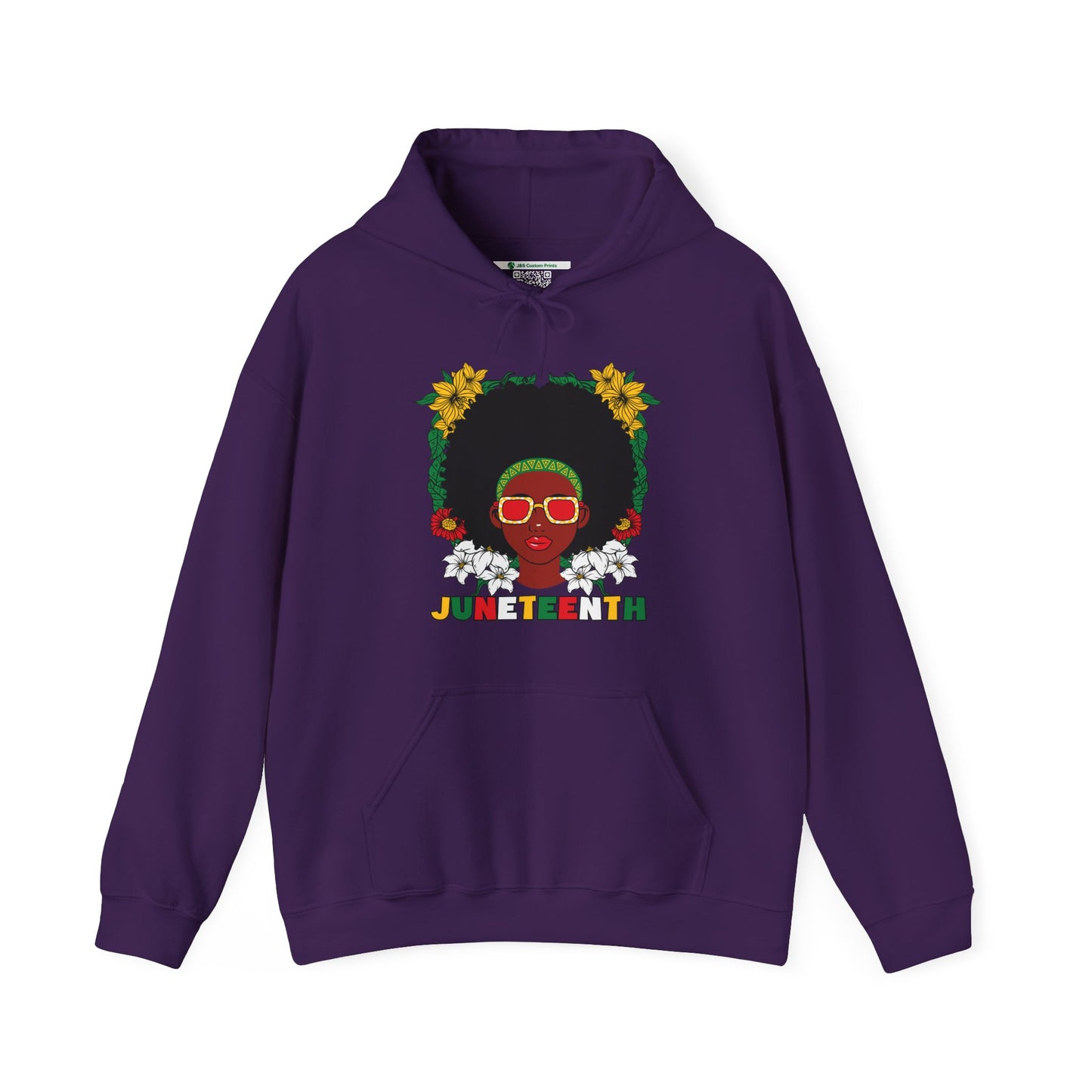 Juneteenth -- Afrocentric Design (Adult Unisex Hooded Sweatshirt)