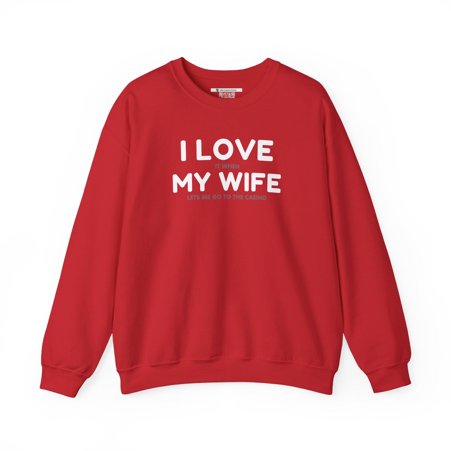 I Love My Wife (Adult Unisex Crewneck Sweatshirt)